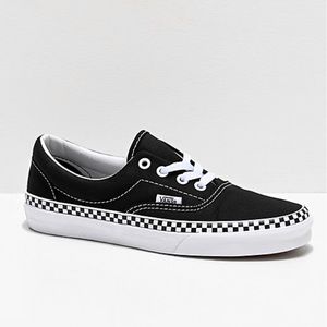 Vans black and checkered